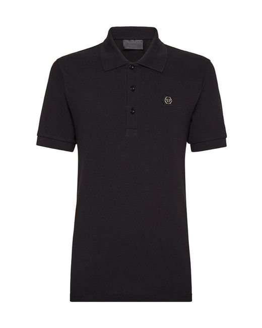 Philipp Plein Black Logo Polo Shirt for men