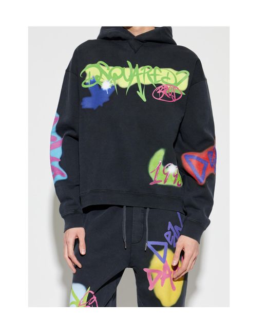 DSquared² Blue Hoodies for men
