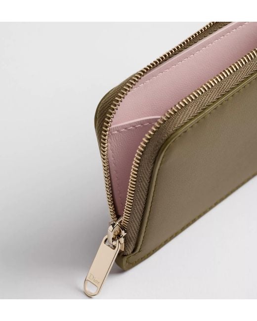Dior Green Jardin Cosmos Zipped Card Holder