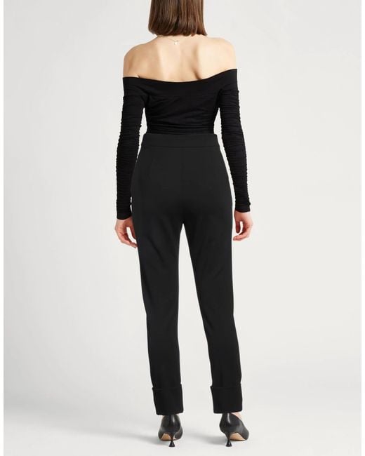 Max Mara Black Solid Color Casual Long Pants