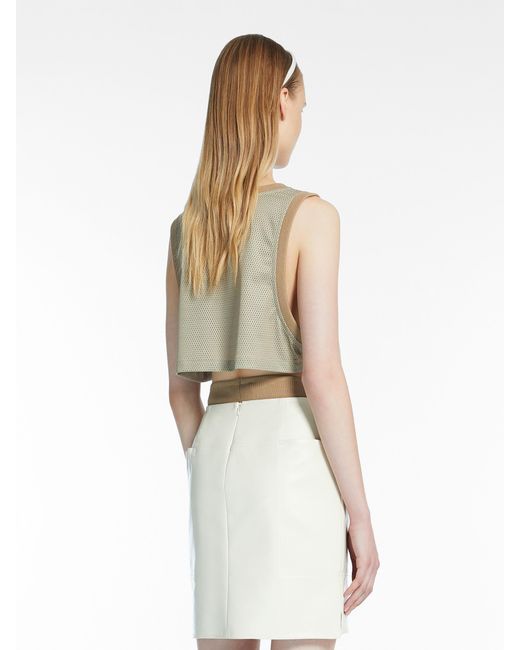 Max Mara Natural Mesh Logo Vest