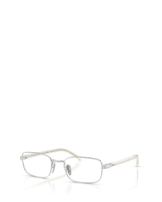 Prada White Eyewear Rectangular Frame Glasses