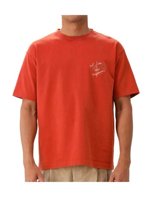 Drole de Monsieur Red Drôle De Monsieur Esquisse Slogan T-Shirt for men