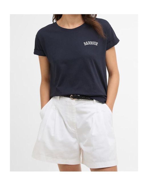 Barbour Blue Logo Crew Neck T-Shirt