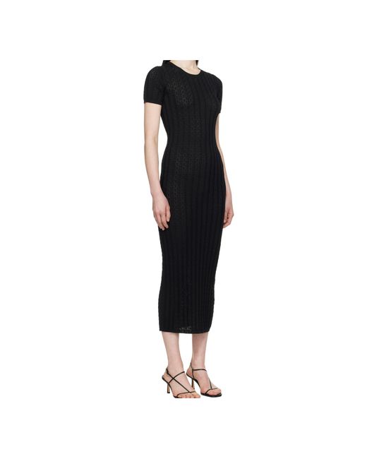 Loulou de Saison Black Aruba Knit Dress