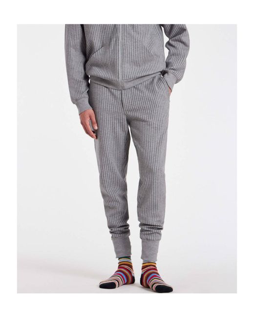 Paul Smith Gray Pinstripe-Pattern Track Pants for men