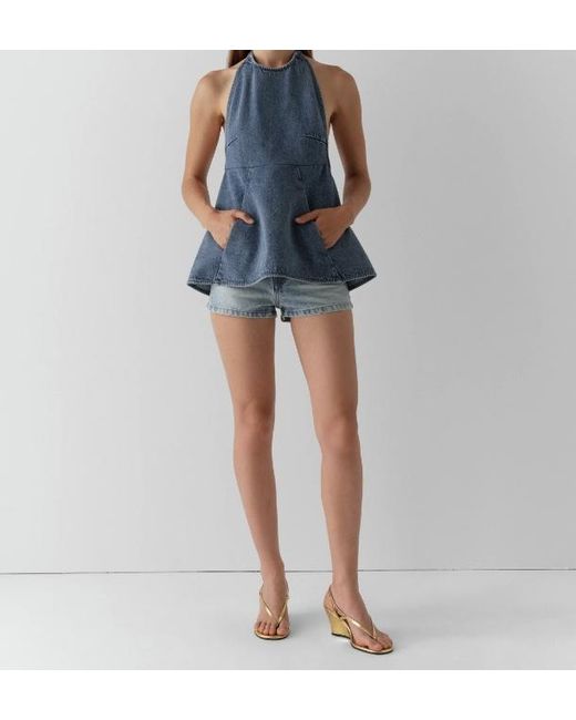 GIMAGUAS Blue Sleeveless Denim Top