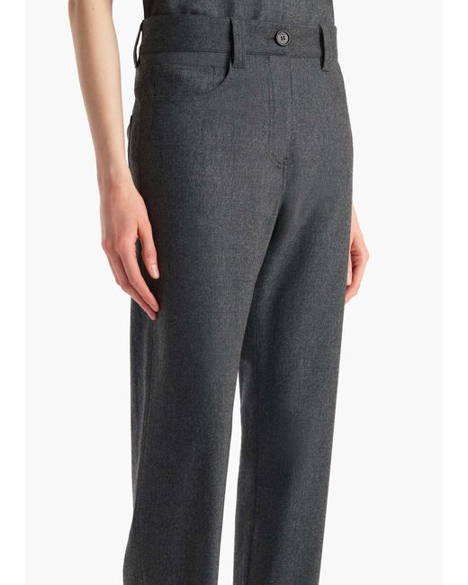 Khaite Gray Callum Low Rise Tapered Leg Trousers