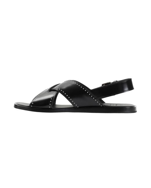 Church's Black Crossover Strapped Oksana Met Sandals