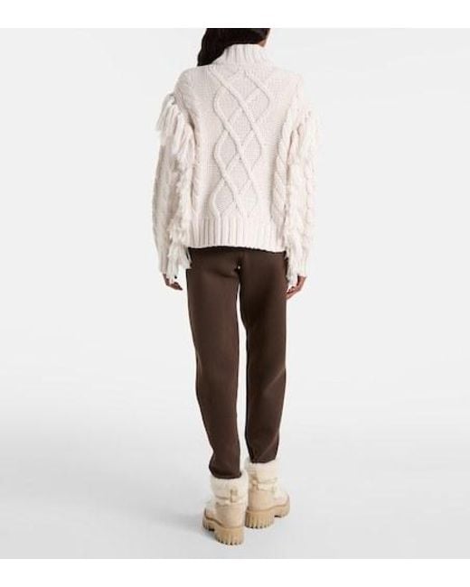 Goldbergh White Turtleneck Wool-Blend Sweater