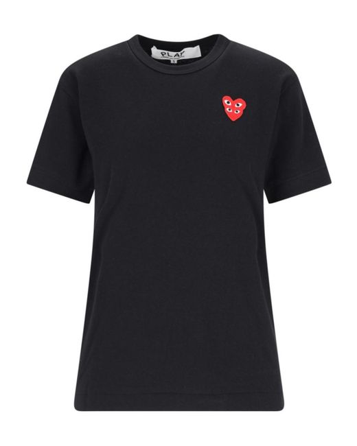 COMME DES GARÇONS PLAY Black Short-Sleeved T-Shirt
