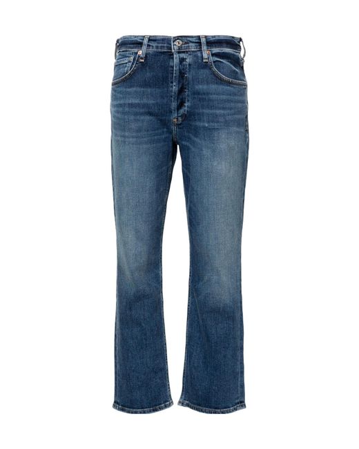 Citizens of Humanity Blue Jolene High-Rise Slim-Cut Jeans