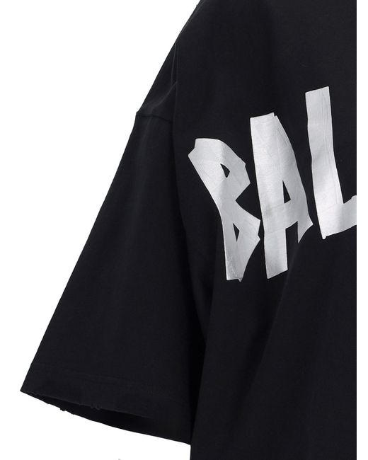 Balenciaga Black New Tape Type Oversized T-Shirt