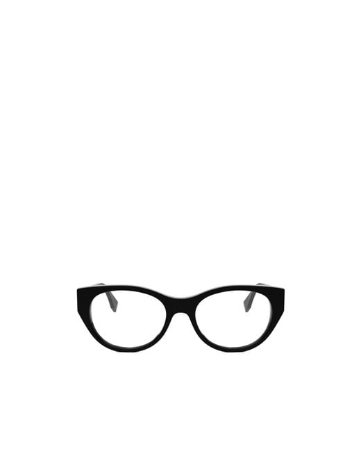 Fendi White Eyewear Ff Diamonds Cat-Eye Frame Glasses