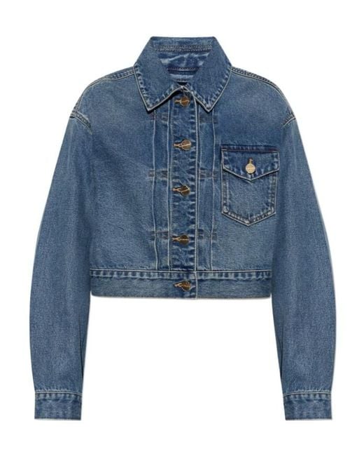 AllSaints Blue Long-Sleeve Denim Jacket
