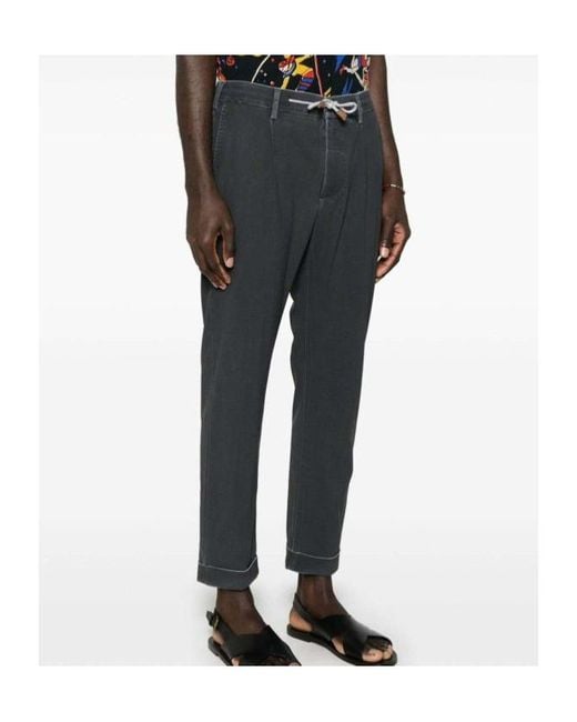Eleventy Gray Belt Loop Casual Pants for men