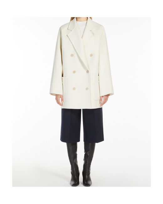 Max Mara White Jacke Double-Breasted Jacket