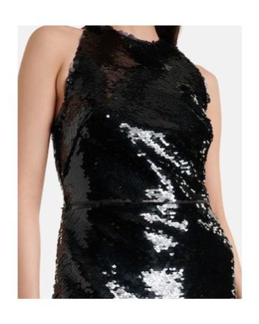 Safiyaa Black Santina Sequined Gown