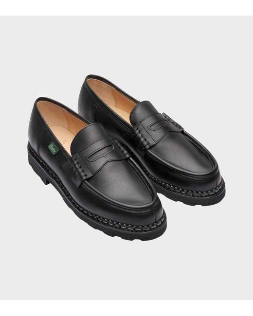 Paraboot Black Round-Toe Loafers for men