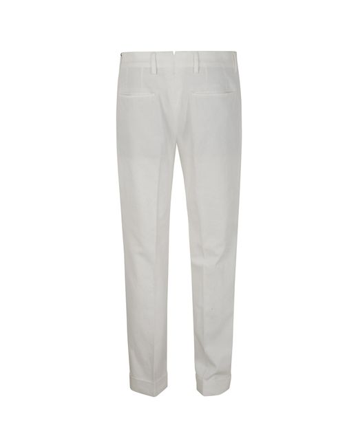 Incotex Gray Straight-Leg Trousers for men