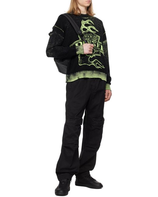 DIESEL Black Beeck Trousers for men