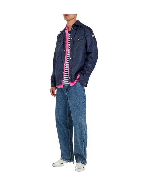 Moncler Blue Casual Shirt Jacket for men