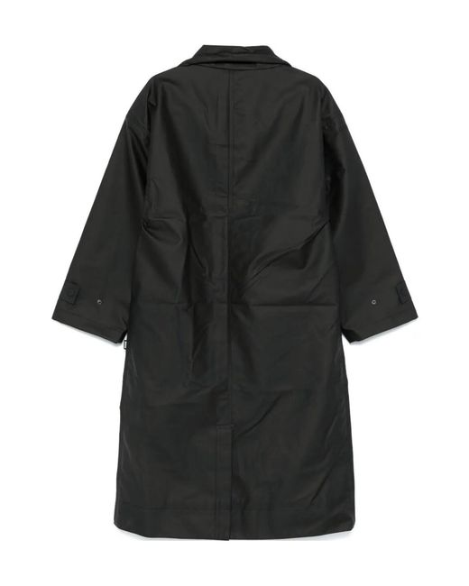 Rains Black Long Casual Jacket for men