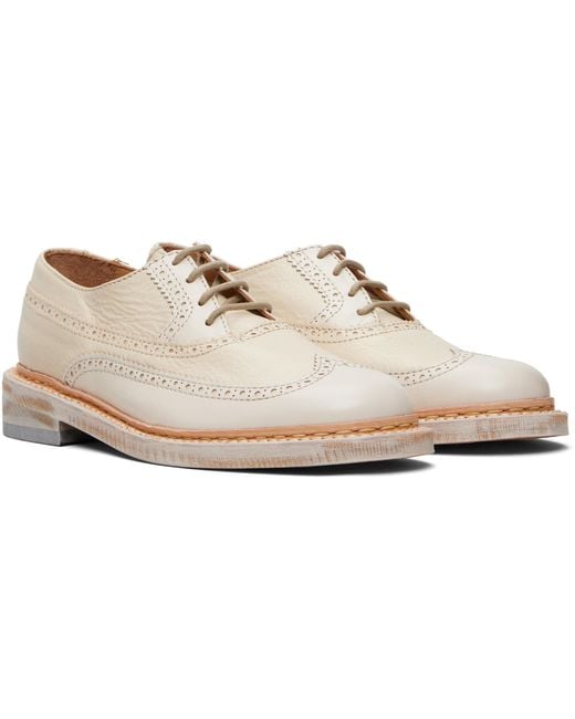 Our Legacy White Brogue Parade Oxford Shoes for men