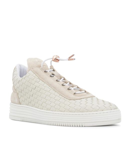 Filling Pieces White Round Toe Low-Top Casual Shoes for men