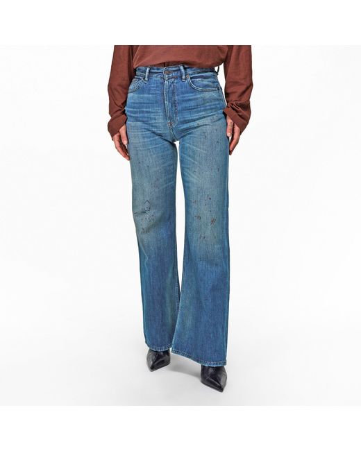 Acne Blue Wide Leg Jeans