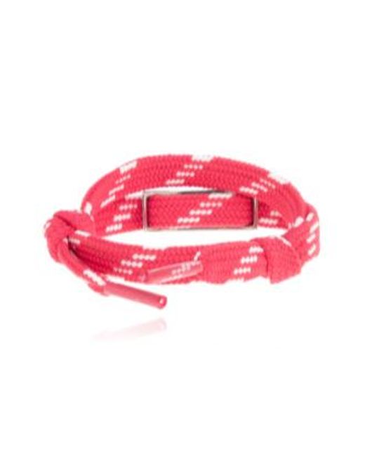 Balenciaga Pink Logo Engraved Bracelet for men