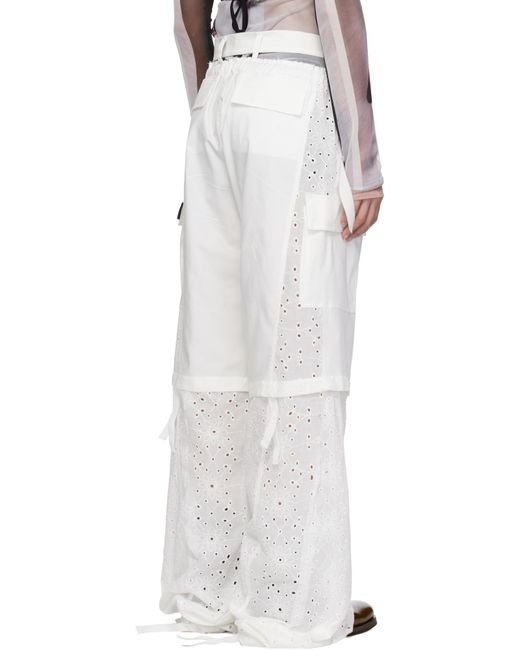 OTTOLINGER White Baggy Cargo Trousers