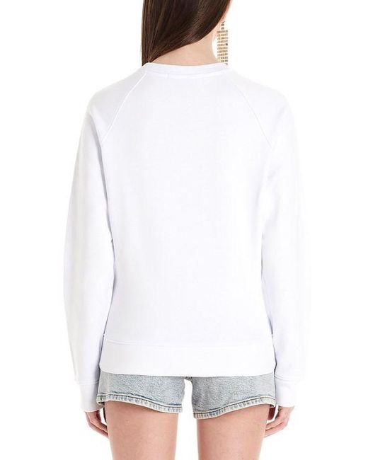 MSGM White Logo Details Hoodie