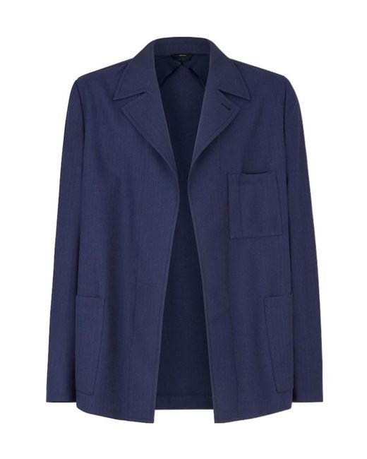 Fendi Blue Pocket Detailed Long Sleeved Jacket for men