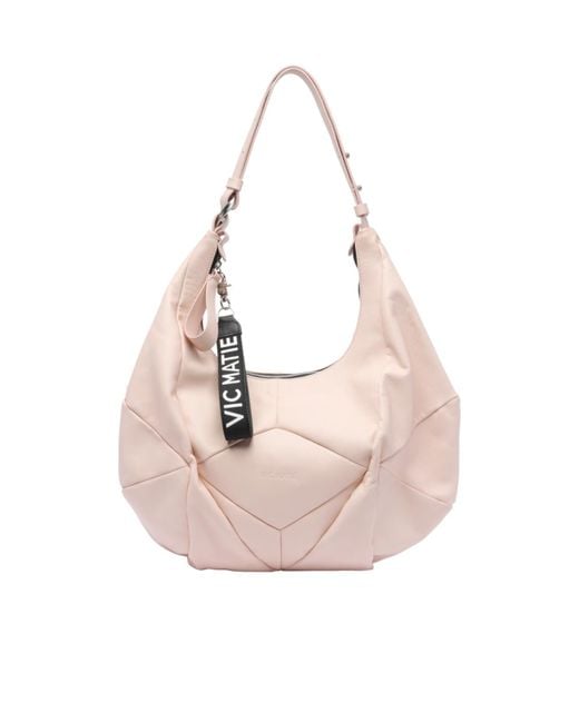 Vic Matié Pink Bags Quilted Tote