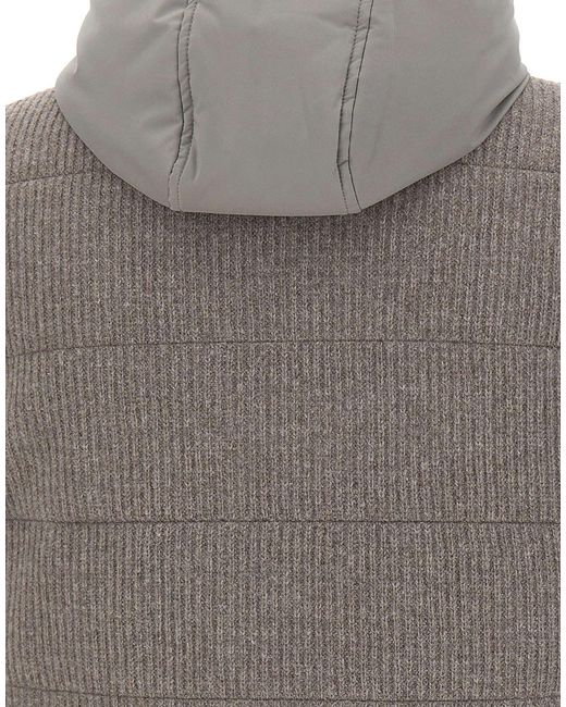 Gran Sasso Gray Zippered Vest for men