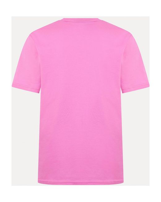 Boss Pink Logo Crew-Neck T-Shirt for men