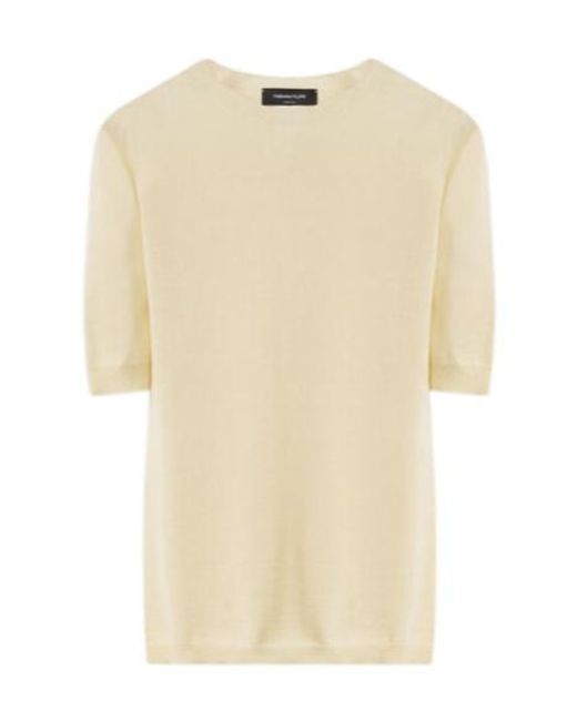Fabiana Filippi Natural Crew-Neck Cashmere-Blend Top