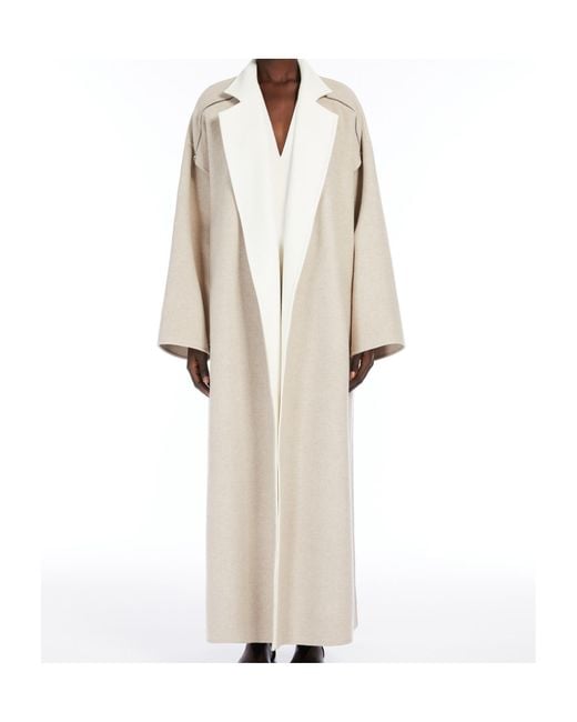 Max Mara White Single Breasted Coat