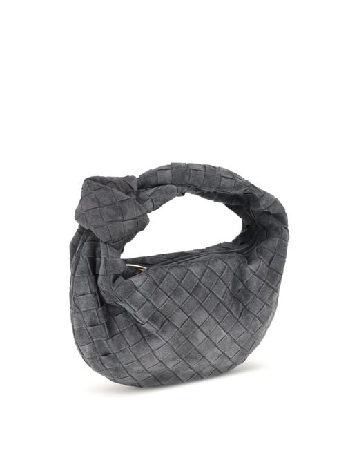 Bottega Veneta Gray Jodie Knot Detailed Mini Tote Bag