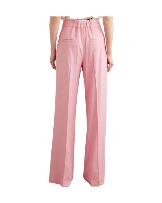 Veronica Beard Pink Wide-Leg Pants