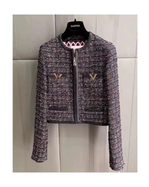 Valentino Black Logo Casual Jacket