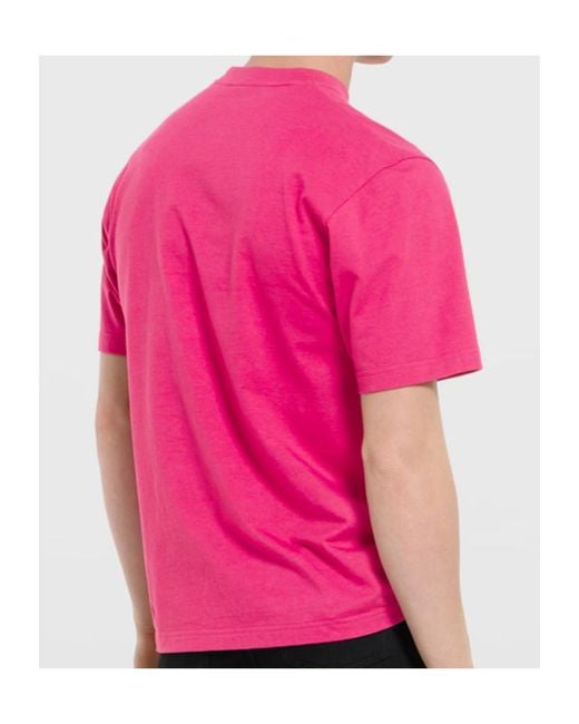 Gucci Pink Silk Blend Jersey T-Shirt With Print for men