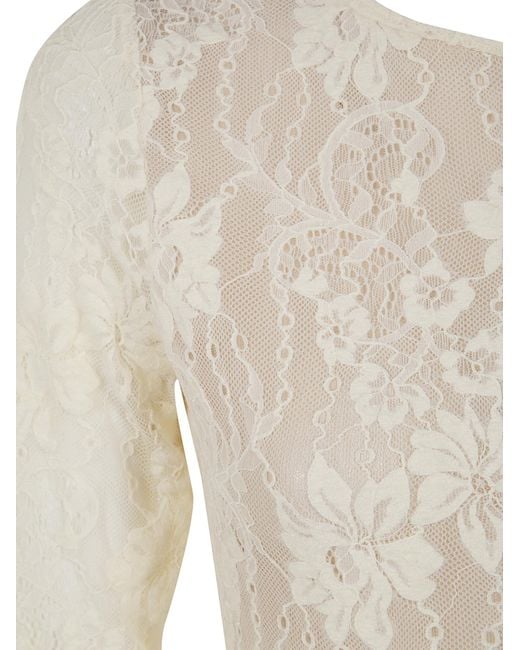 Zimmermann White Lace Bodysuit