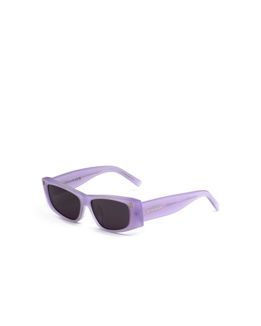 Givenchy Purple Rectangle Full-Rim Sunglasses