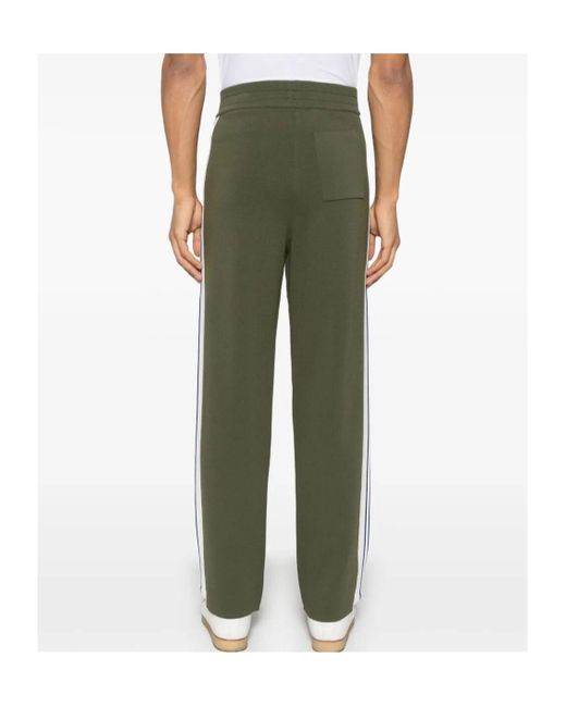 Autry Green Side-Striped Knitted Track Pants for men
