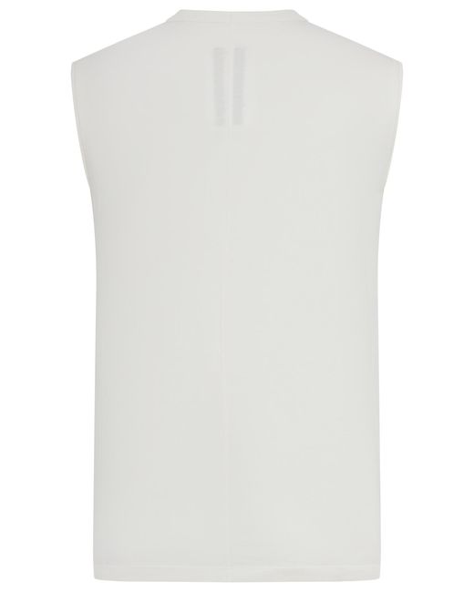 Rick Owens White Printed Tank Top for men