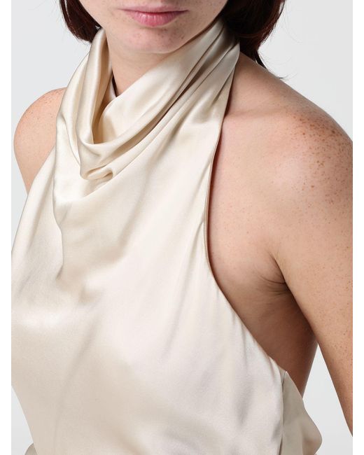 Balmain White Halter Neck Top