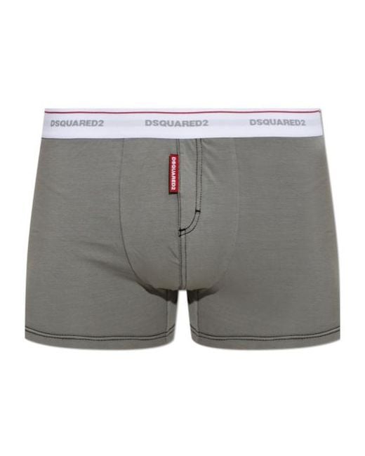 DSquared² Gray Boxer Briefs for men