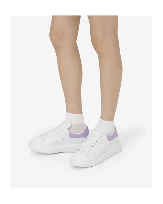 McQueen White Oversized Lace-Up Sneakers